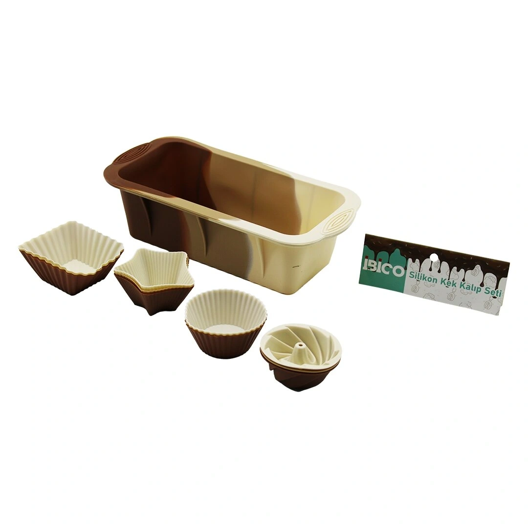 İBİCO İ22-006 (13PCS) SİLİKON RENKLİ MUFFİN & KEK KALIBI( 1-DİKDÖRTGEN & 3-RÜZGAR GÜLÜ & 3-YUVARLAK & 3-YILDIZ & 3-KARE)*60