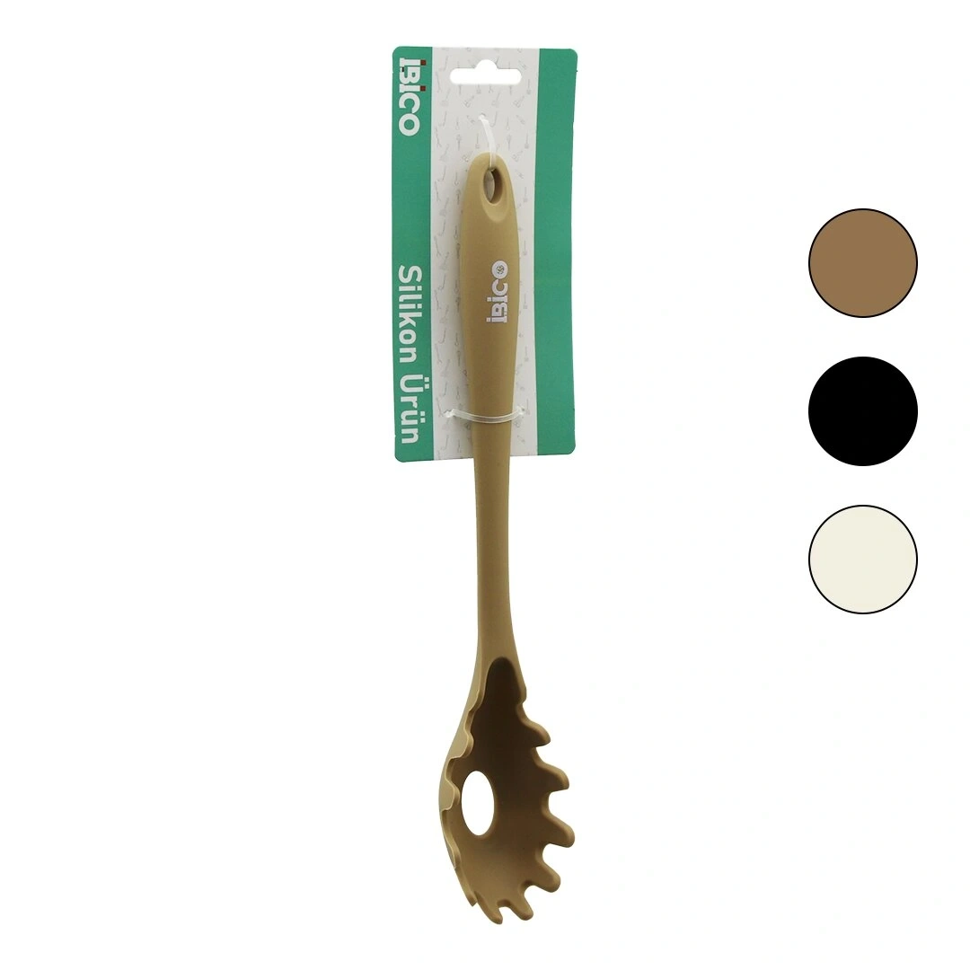 İBİCO İ22-033 ( SİLİKON & RENKLİ ) MAKARNA & SALATA KAŞIK ( 28.5CM )*12X6