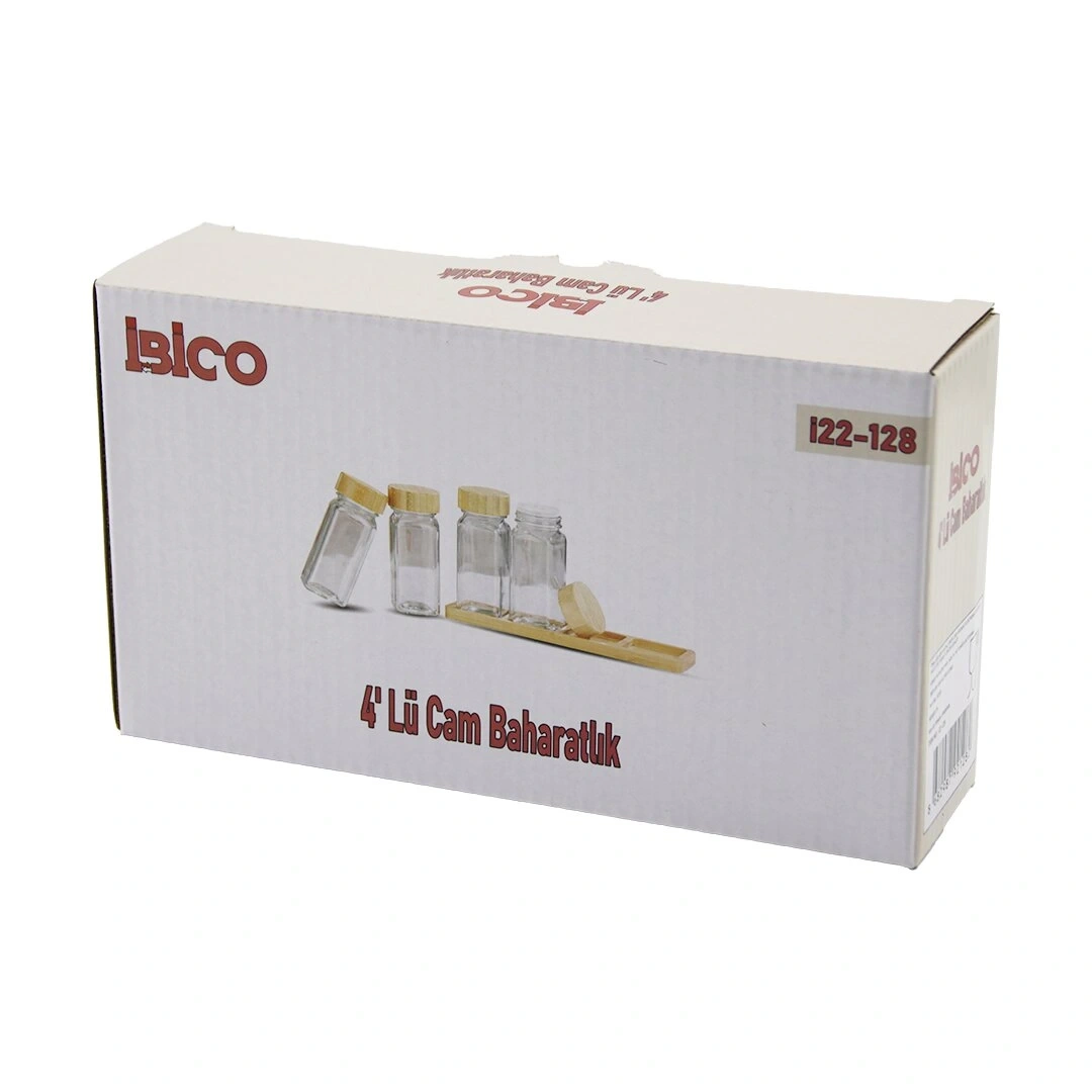 İBİCO İ22-128 ( 4PCS ) BAMBU TUZLUK & BİBERLİK & BAHARATLIK*24