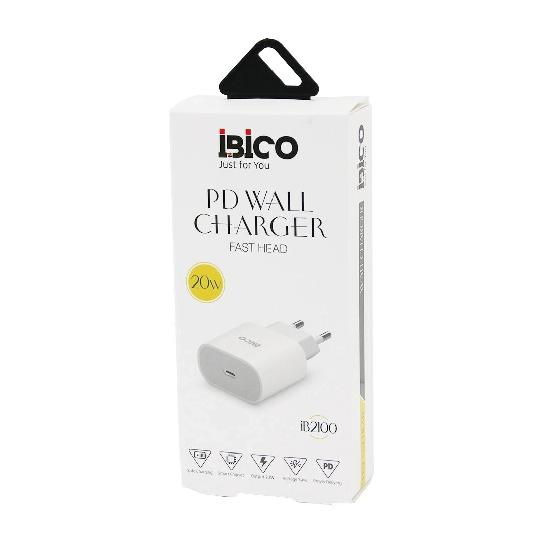 İBİCO İB-2100 ( TYPC-E ) ( BAŞLIK ) ( 20W ) ( HIZLI ) TELEFON ŞARJ BAŞLIK EV ( 5V=3.0A & 9.0V-2.22A )*5X20