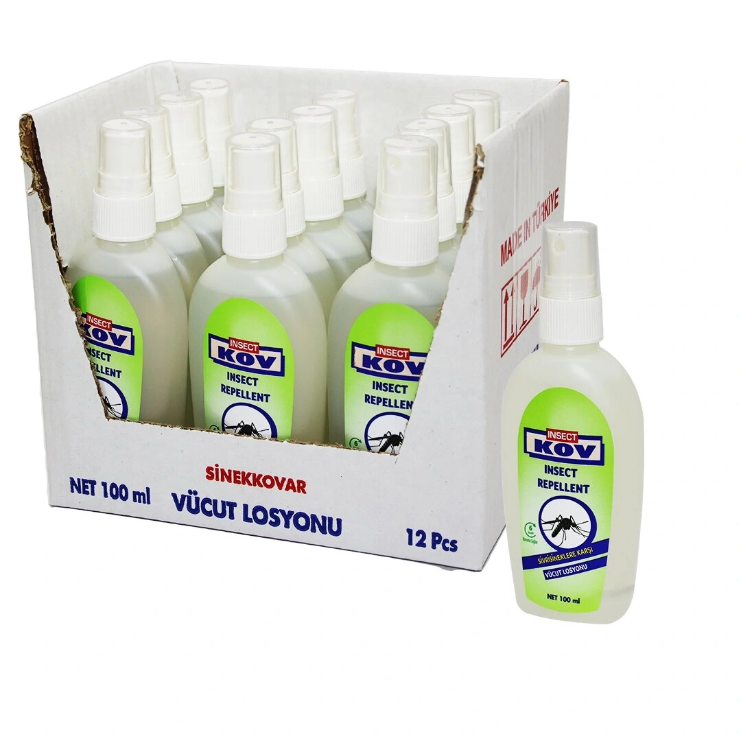 INSECT KOV ( VÜCUT LOSYONU ) SİVRİSİNEK KOVUCU ( SPREY ) ( 100ML ) ( 6 SAAT KORUMA )*12X8