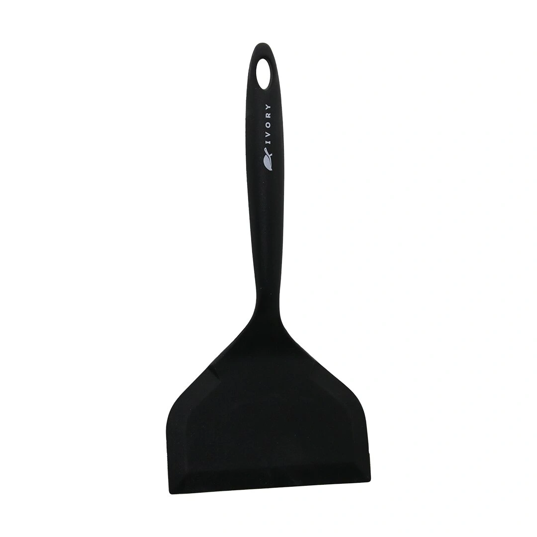 IVORY IVO-SL164 ( SİLİKON & SİYAH ) ( JUMBO & GENİŞ AĞIZ ) SPATULA ( 25.5CM -- AĞIZ: 12CM )*240