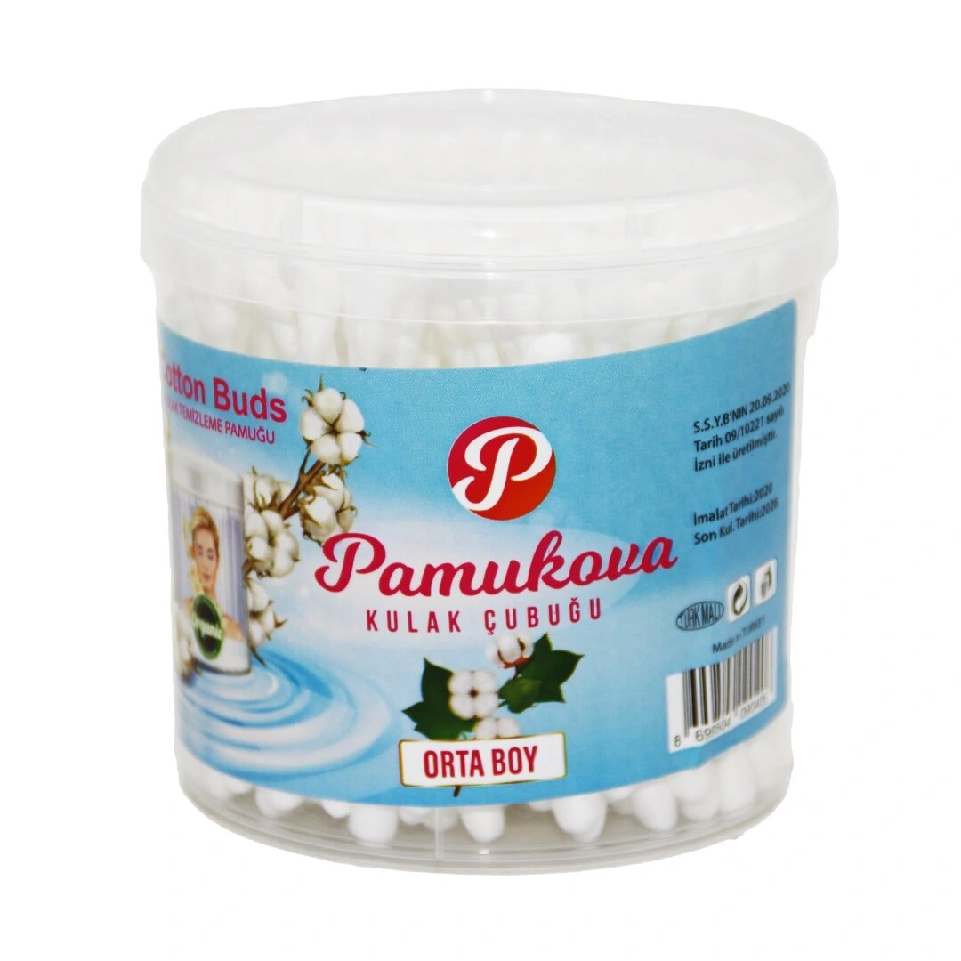 KEOPS PAMUKOVA ( ORTA BOY ) KULAK ÇÖPÜ PAMUK ( YUVARLAK KUTU )*6X24