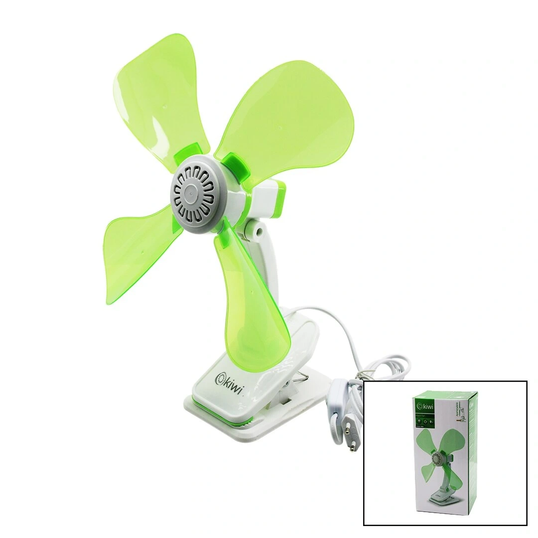 KİWİ KFAN-7604 (2İN1= MANDALLI & MASA ÜSTÜ ) VANTİLATÖR (180° AKROBAT) ( 9W & ÇAP: 32CM ) (4-RENKLİ PLASTİK KANAT & GÖVDE)*16