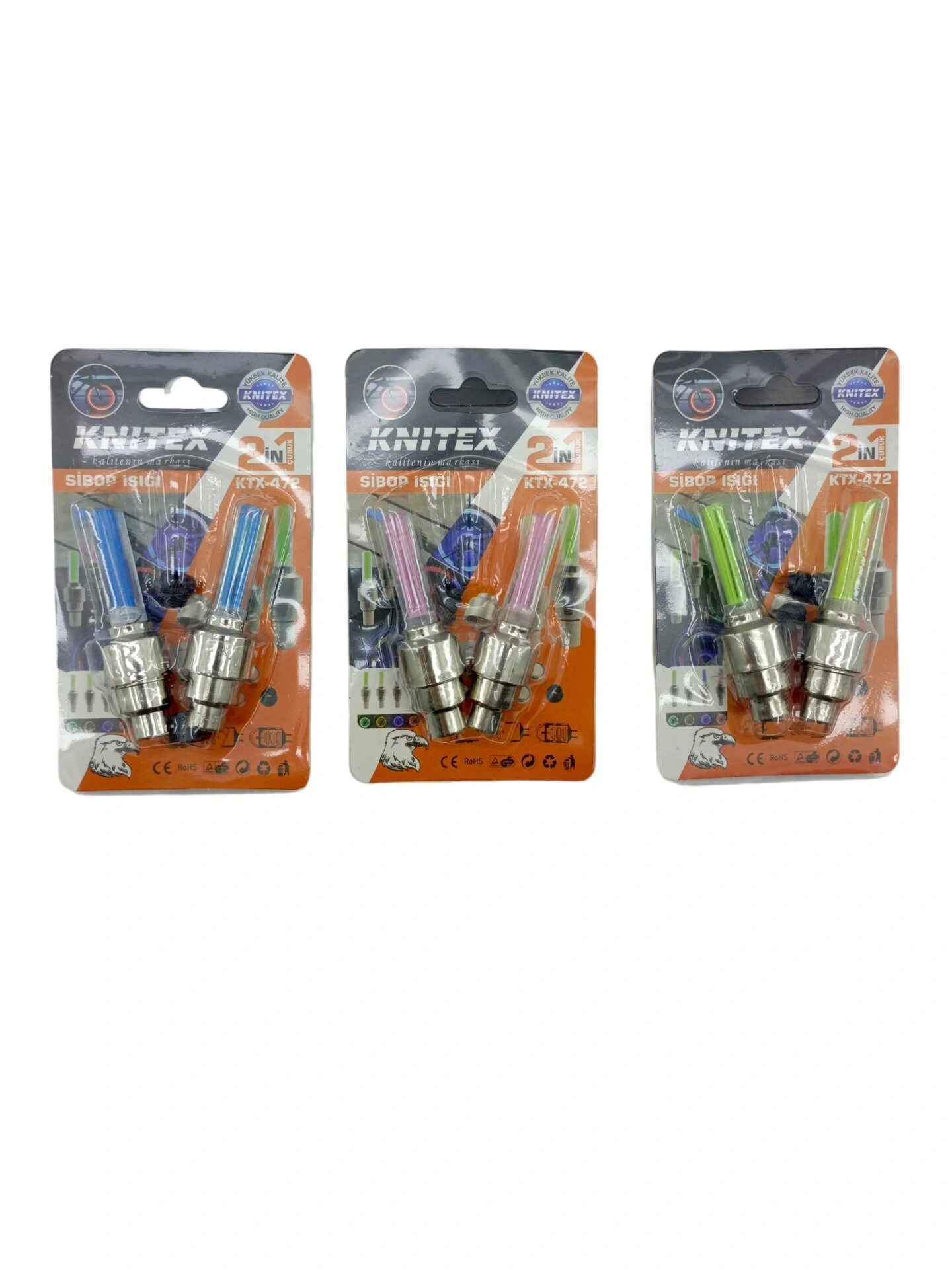 KNITEX KTX-472 ( 2PCS ) ( ÇUBUK ) SİBOP IŞIK (PİLLİ) (BİSİKLET & MOTORSİKLET & ARAÇ) (HAREKET DUYARLI SENSÖR)*24X20