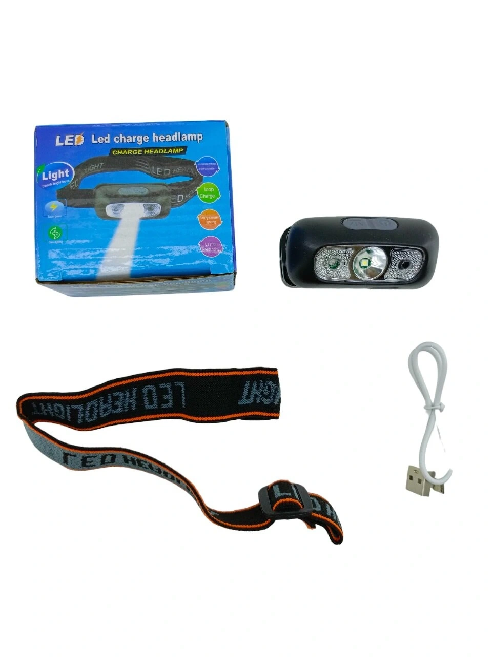 LED CHARGE HEADLAMP ( USB ŞARJLI ) KAFA LAMBASI FENER ( OYNAR BAŞLI )*300