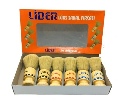 LİDER-1102 ( AHŞAP SAPLI ) SAKAL FIRÇASI*6X72