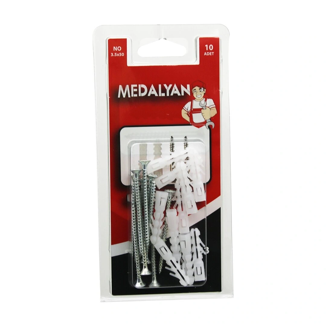 MEDALYAN DL-33 ( NO-3.5X50 ) DÜBELLİ VİDA ( DUBEL=NO-6 ) ( 10PCS )*12X10