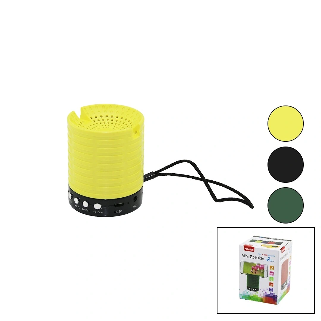 MİNİ SPEAKER AK-889S PL-4447 BLUETOOTH WİRELESS SPEAKER HOPARLÖR (USB & TF & AUX & MIC) (DC5V) (TELEFONLUK YUVALI)*100