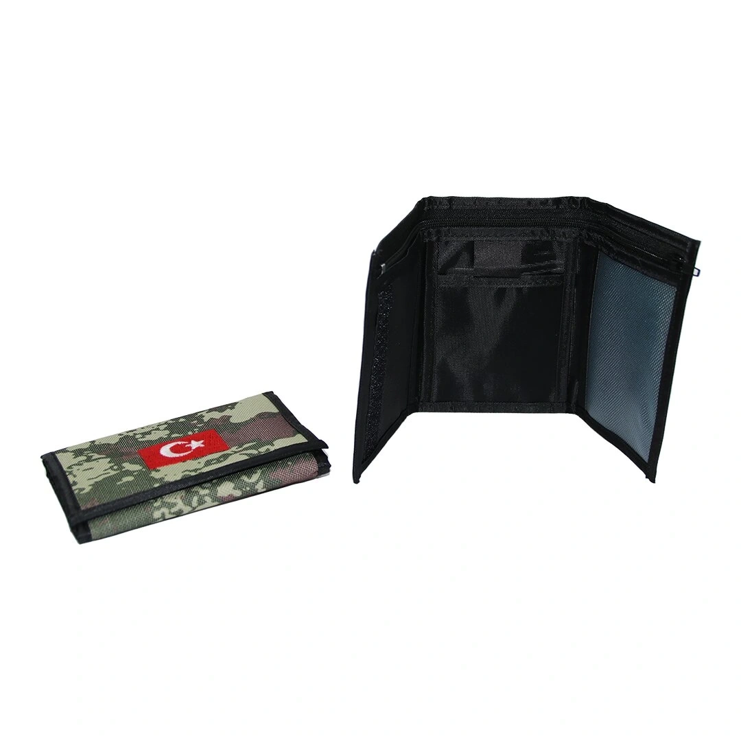MKM ( 02-90-18 ) ASK-102 ( CIRTLI ) ( BAYRAKLI & TÜRKİYE HARİTA & KAMUFLAJ DESEN ) ASKER CÜZDAN*12X10