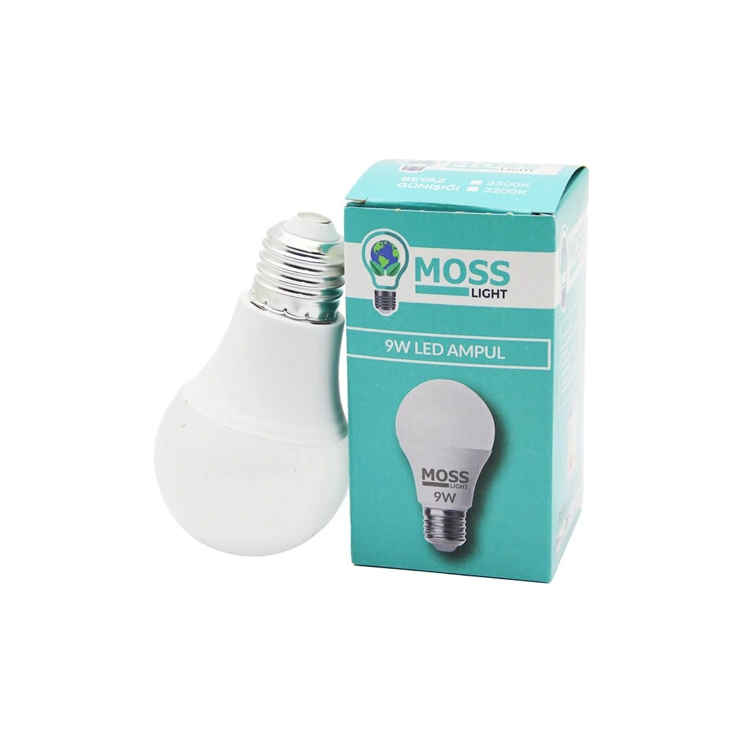 MOSS LIGHT ( 9W ) ( BEYAZ ) LED AMPUL ( E27 ) ( 500Lm ) ( 6500K )*10X20                      Q8