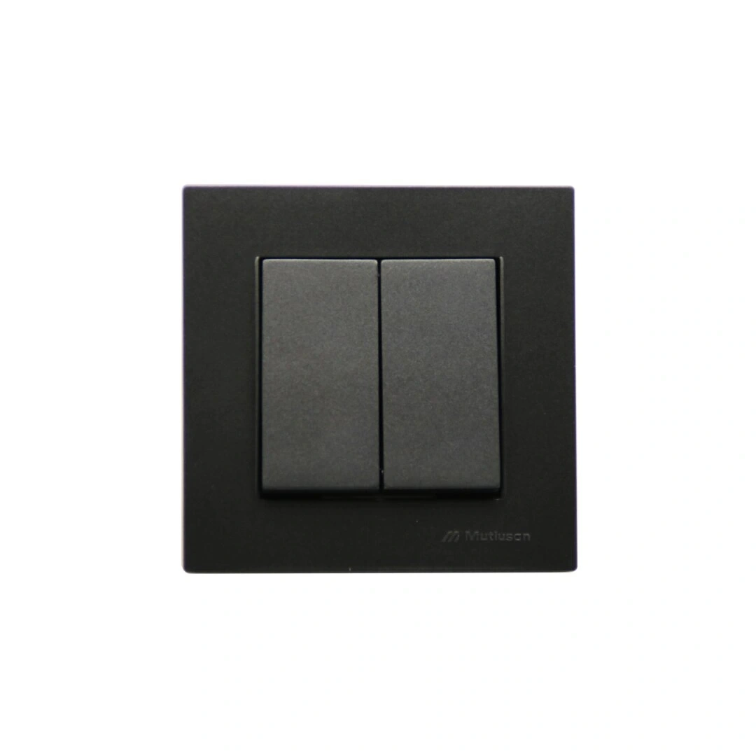 MUTLUSAN RİTA-2220 402 0295  ( POŞETLİ ) ( FÜME & KOMÜTATÖR & 2Lİ ANAHTAR PRİZ ) VİDALI & ÇERÇEVELİ*12X10