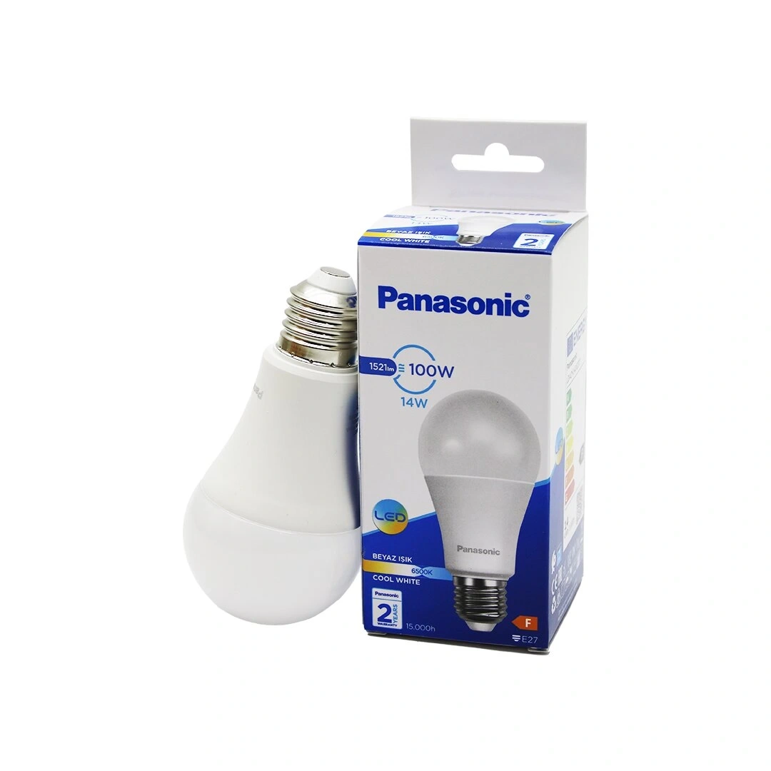 PANASONİC ( 6500K ) ( BEYAZ ) ( 14W & E27 ) COOL WHİTE LED AMPUL*20X5