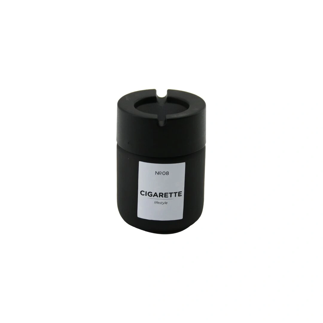 QLUX C-00549 ( 212CC ) ( SİYAH CAM ) KÜLLÜK ( SİYAH PLASTİK KAPAK ) ( ( NO-08 CIGARETTE & KÜL TABLASI )*20=K                             q5