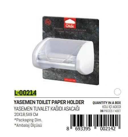 QLUX L-214 YASEMEN KAPAKLI WC KAĞITLIK*36