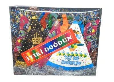 RENGARENK ŞEFFAF KÜÇÜK PARTİ SETİ TAKIM SÜS*24