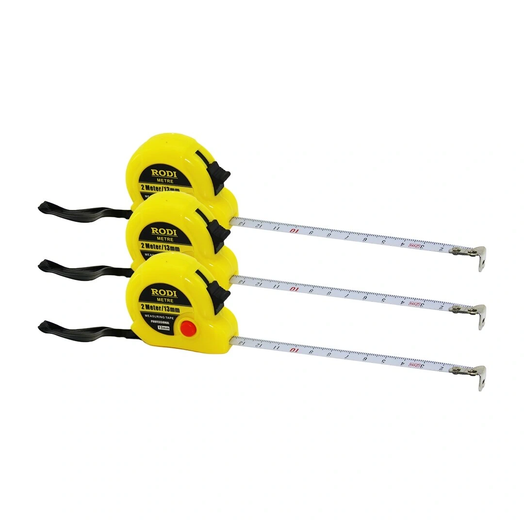 RODI MEASURING TAPE ( 2MT X 13MM ) ŞERİT METRE  ( STOPLU ) ( OTOMATİK KİLİT = BAS DURDUR & ÇEK SARSIN )*36X4