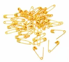 SAFETY PINS ( SARI ) ( NO-00# ) ( 1 GREAT ) ÇENGELLİ İĞNE ( DÖKME = 1728PCS=PAKET )*1X50