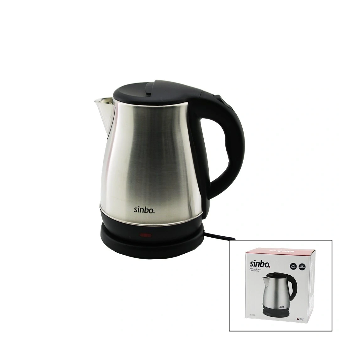 SİNBO SK-8028 ( ÇELİK ) KETTLE SU ISITICISI (KABLOSUZ KULLANIM) ( 1.8LT ) (360° DÖNEBİLME) (OTOMATİK KAPANMA)*25
