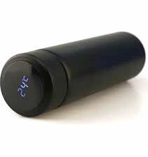 SMART CUP ( SİYAH ) ( LED DERECE GÖSTERGELİ ) ( 304-ÇELİK ) TERMOS ( 500ML ) (FİLTRELİ) (12 SAAT SICAK & SOĞUK TUTMA) *50