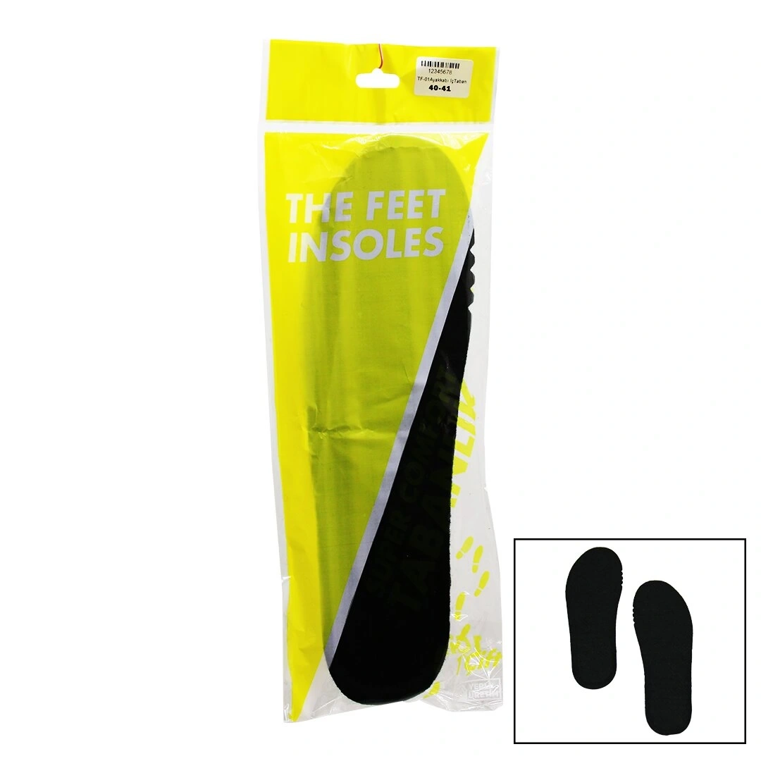 THE FEET INSOLES TF-01 ( NO-40-41 ) ( ERKEK ) ( ORTAPEDİK ) ( YÜN İÇ ASTAR  & POLİÜTRETAN KÖPÜK TABAN ) AYAKKABI KEÇESİ*10X25