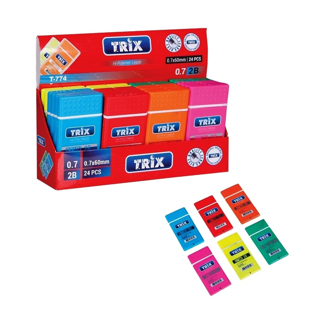 TRİX T-774 ( 120 PCS ) ( 0.7X60MM & 2B ) UÇLU KALEM UCU*24X40