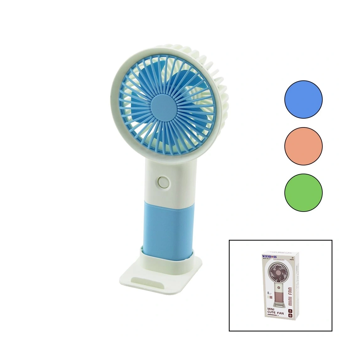 WINNBOSS EKL-17 B399-11 (USB ŞARJ) MİNİ EL FANI (ÇAP:8.1CM & Y:17CM) (SABİT BAŞLIK) (3KADEME HIZ) (TELEFONLUKLU AYAK)*144