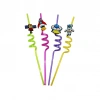 DMR-4678 ( 4PCS ) ( FİGÜRLÜ ) PİPET ( KIVRIMLI & RENKLİ PLASTİK )*240
