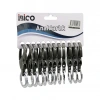 İBİCO İ12-008 ( ÇİFT HALKA & AÇACAKLI & GRİ ) METAL ANAHTARLIK*12X50