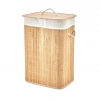 İBİCO İ21-076 DİKDÖRTGEN ( BAMBU AHŞAP ) KİRLİ ÇAMAŞIR SEPETİ ( 40X30X60CM ) ( SEYYAR KAPAKLI ) ( İÇİ BEZLİ ) ( İP KULPLU )*12