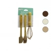 İBİCO İ22-026 ( 3PCS & MİNİ ) SİLİKON MUTFAK SETİ ( AHŞAP & BAMBU SAPLI ) ( ÇIRPICI-YUMURTA FIRÇA-SPATULA)*12X6