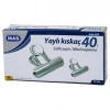 MAS-950 BEYAZ METAL KISKAÇ 40 MM ( 24PCS ) YAYLI KAĞIT CİLT KISKACI*1X32