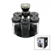 SPICE RACK OT-020 YAKUT-10754 ( 6PCS ) ( YUVARLAK ) CAM & PLASTİK KAPAK TUZLUK & BAHARATLIK ( DÖNER STANDLI )*24                            qq2