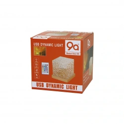 9A ( STAR-06 ) USB DYNAMIC LIGHT (USB) (KUMANDALI) (RGB) (SU DESENLİ MİKA KRİSTAL PLS.) GECE LAMBASI (9.5X9.5CMX11.5CM)*50