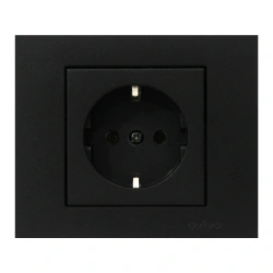 ATOM ( SİYAH ) TOPRAKLI PRİZ*12X10