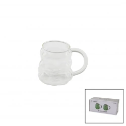 BAROTTİ DMR-8795 ( 2PCS ) (ÜZÜM & KABARCIKLI) (KULPLU) CAM BARDAK (TERMİSİL & ISIYA DAYANIKLI) (BOROSİLİKAT)(350ML)*40