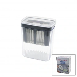 BEST UND BEST BK-230 YOĞURT SÜZME FİLTRESİ KABI (MİKA KRİSTAL HAZNE & SİLİKON CONTALI KAPAK & PLS.ÇERÇEVELİ SÜZGEÇ)*12=K