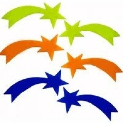 BİSİKLET SÜSÜ BÜYÜK BOY KUYRUKLU YILDIZ*25X20