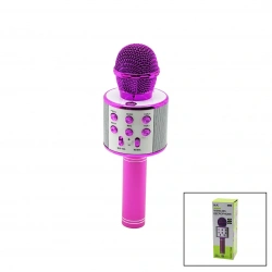 BLİC BLS-25 WİRELESS (MİKROFON) KARAOKE & HOPARLÖR (USB ŞARJLI) (USB & TF & AUX) (RENKLİ KROM KAPLAMA) (PİL:800mAh & DC 5V)*50
