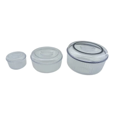 CRYSTAL WARE F-402 ( 3PCS SET ) ( YUVARLAK & 4750ML ) SAKLAMA KABI ( MİKA & KRİSTAL PLASTİK )*12=K