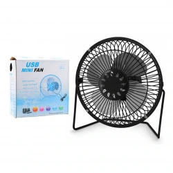 DEMPOWER USB MINI FAN YR-F002 DP-385 ( USB & MİNİ FAN ) MASA ÜSTÜ VANTİLATÖR ( ÇAP:18.5CM ) ( METAL KASA & AYAK ) ( 4-METAL PERVANE )*45