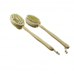 DMR HOME DMR-4520 ( ÇİFT TARAFLI ) ( AHŞAP SAPLI ) SIRT KESESİ & DUŞ FIRÇASI ( BANYO LİF )*120