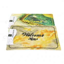 DMR HOME DMR-8393 ( DESENLİ & WELCOME HOME ) ( 37X57CM ) ( KAUÇUK PLASTİK ) KAPI PASPASI*100