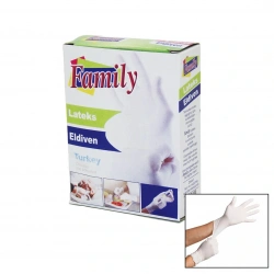 FAMİLY 6PCS ( S-M-L BEDEN ) LATEKS MUAYENE ELDİVENİ*50X12