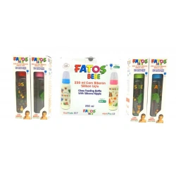 FATOŞ BEBE-017 ( CAM DESENLİ & 250ML ) BİBERON*18X1