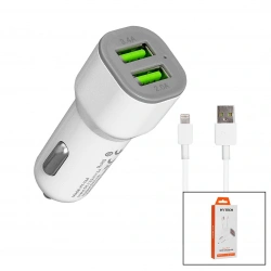 HYTECH HY-X44 ( İPHONE & KABLOLU ) ( OTO & ARAÇ ) ( ÇAKMAKLIK ŞARJ BAŞLIK SET ) ( 3.1A & 155W & 1MT KABLO )*10X6