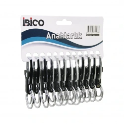 İBİCO İ12-007 ( ÇİFT HALKA ) METAL ANAHTARLIK*12X50