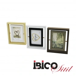 İBİCO İ12-037 ( 4X6 & 15X10CM ) ( 2Lİ D.DÖRTGEN DIŞ ÇERÇEVE ) AHŞAP RESİM ÇERÇEVESİ*24=K