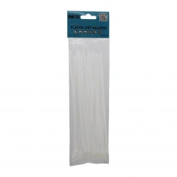 İBİCO İ13-024 ( 25PCS ) ( BEYAZ ) ( 3.6X200MM ) PLASTİK CIRT KELEPÇE*480