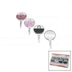 İBİCO İ15-037 ( YUVARLAK ) SAPLI ( CEP & ÇANTA ) TEK TARAFLI MAKYAJ AYNASI*24X16